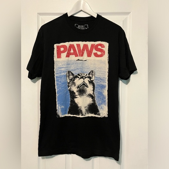 riot society Other - Riot society Jaws movie parody - black paws cat tshirt- size M